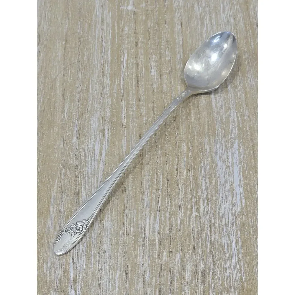 Tudor Plate Queen Bess Iced Tea Spoon Oneida Community Silverplate Flatware
